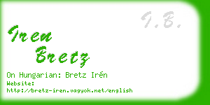 iren bretz business card